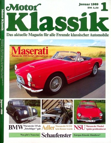 Deckblatt Motor Klassik (01/1989)